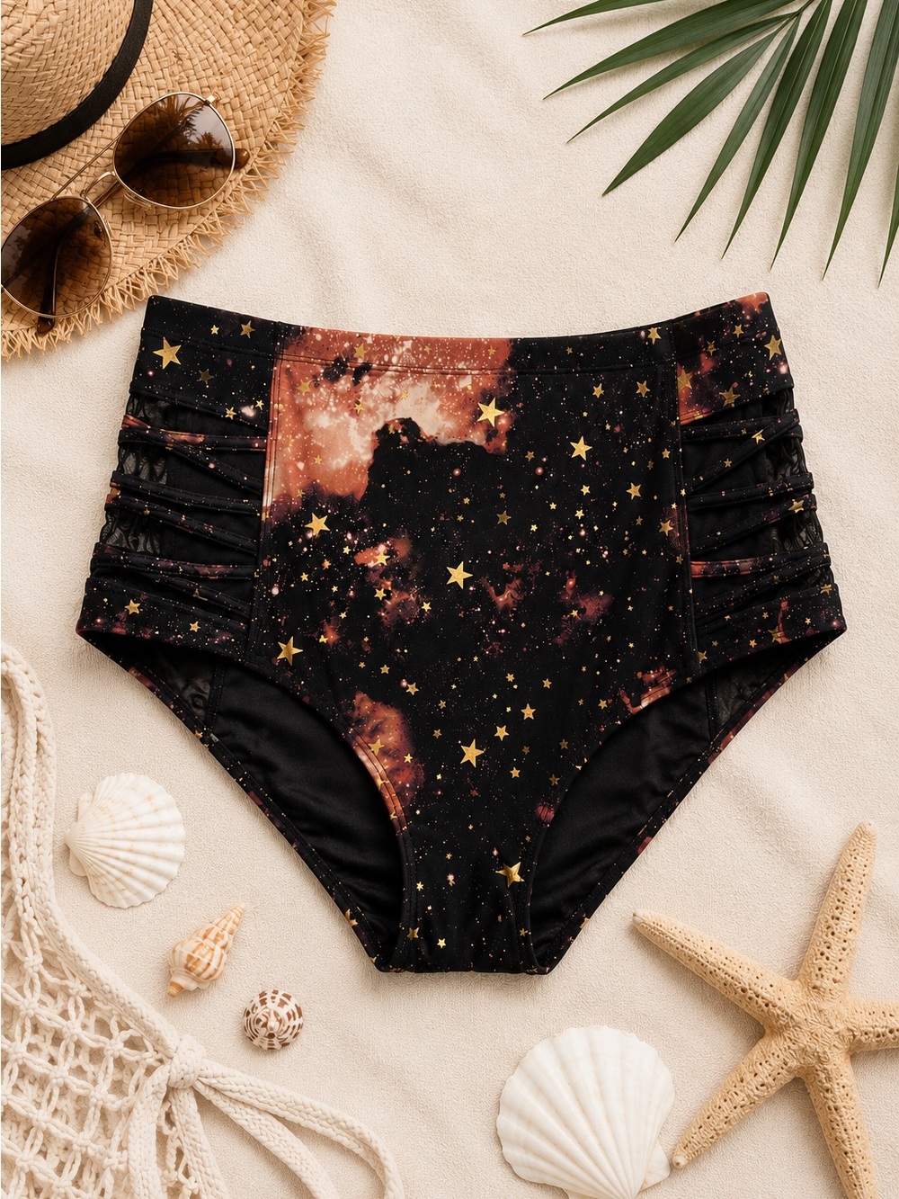 Torrid 2 Galaxy Print High-Waist Swim Bottoms  (2X) Plus Size